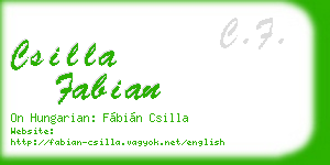 csilla fabian business card