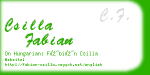 csilla fabian business card